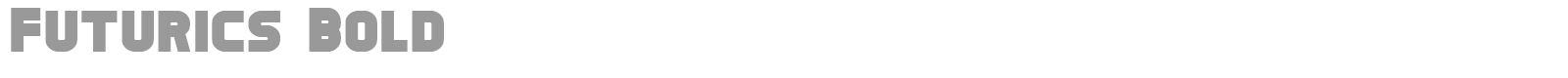 Futurics font preview